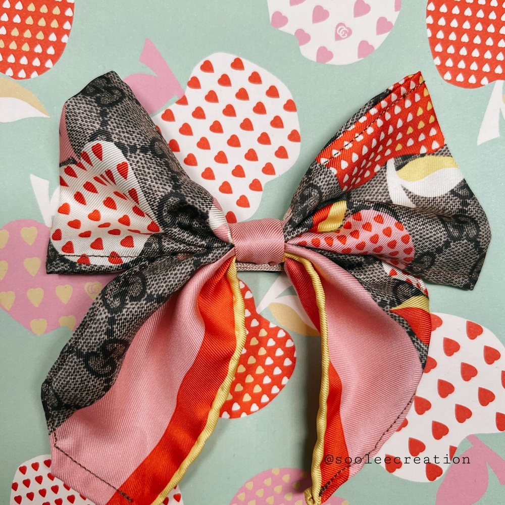 Gucci vintage silk hairbow *handmade - Picture 2 of 3